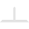 Ekena Millwork Portland Architectural Grade PVC Gable Bracket, 84"W x 45 1/2"H x 6"D x 6"F, 13/12 Pitch GBP084X46X0606POR00 - alternate 3